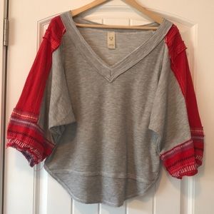 Free people bubble sleeve top